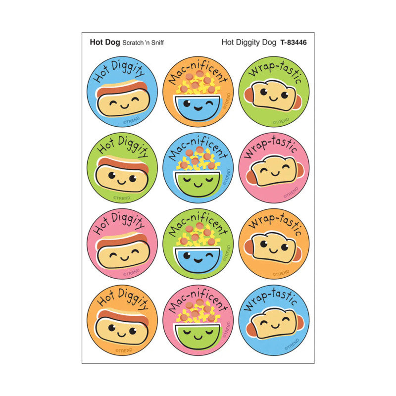 Stinky Stickers Hot Dog Scent Hot Diggity Dog (Pack of 12)
