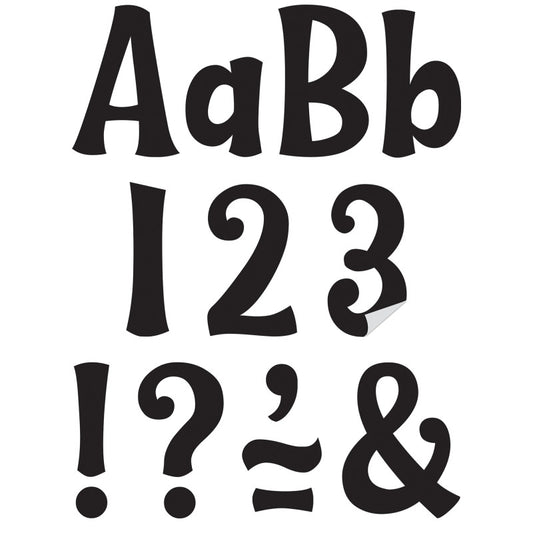 Black Wild Whimsy Adhesive Letters 4In (Pack of 3)