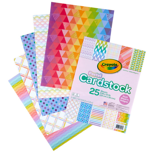 Pastel Cardstock 25 Sheets Crayola (Pack of 8)