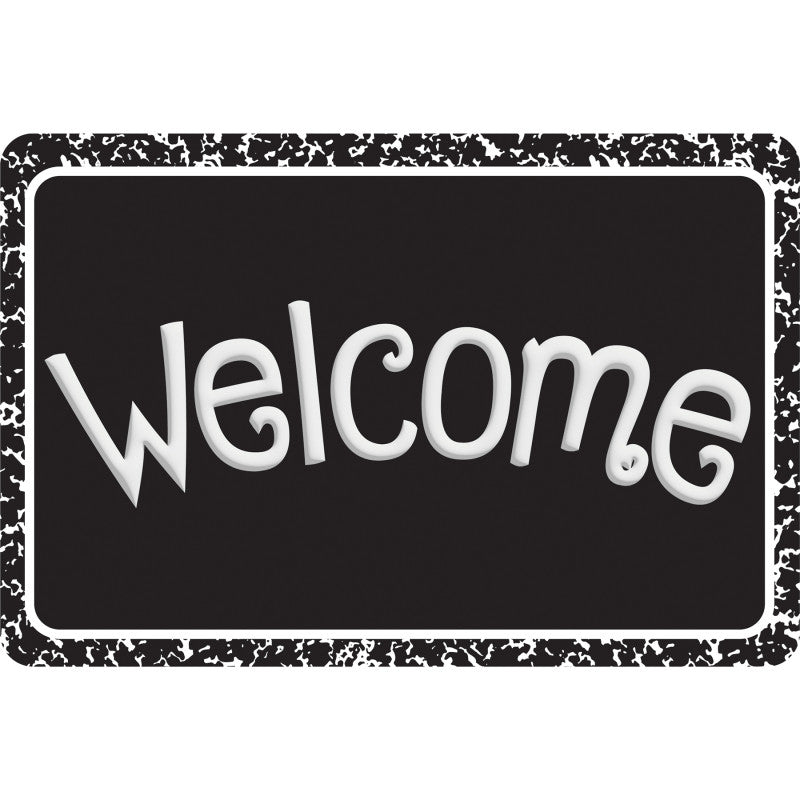 Welcome Mat Black Composition 15.5 X 23.5In (Pack of 2)