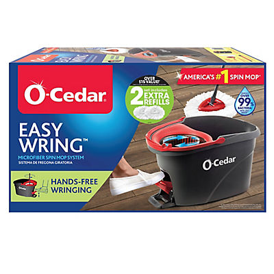 O-Cedar EasyWring Spin Mop and Bucket with Bonus Refills