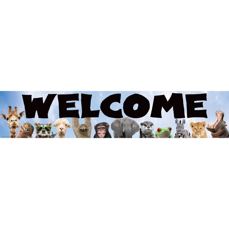 Go Wild Animals Welcome Banner (Pack of 10)