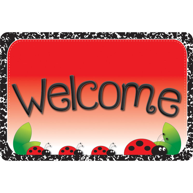 Welcome Mat 15.5X 23.5 Ladybugs (Pack of 2)