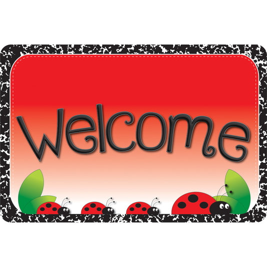 Welcome Mat 15.5X 23.5 Ladybugs (Pack of 2)