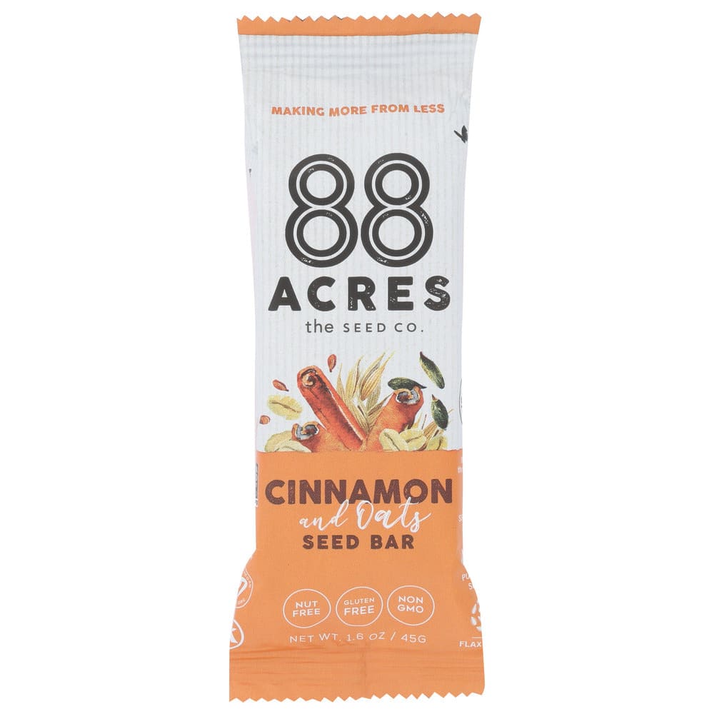 88 ACRES: BAR SEED OATS N CINNAMON (1.600 OZ) (Pack of 6) - 88 ACRES