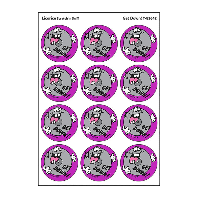 Stinky Stickers Licorice Scent Get Down (Pack of 12)