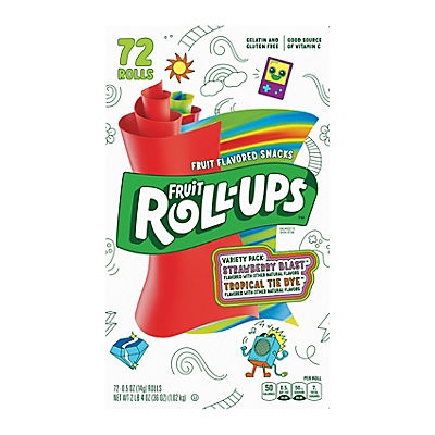 Fruit Roll-Ups Blastin' Berry Hot Colors Fruit Roll-Ups, 72 ct.