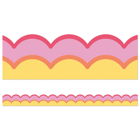 Warm Waves Scalloped Borders Happily Ever Elementary Retro Remx (Pack of 10)