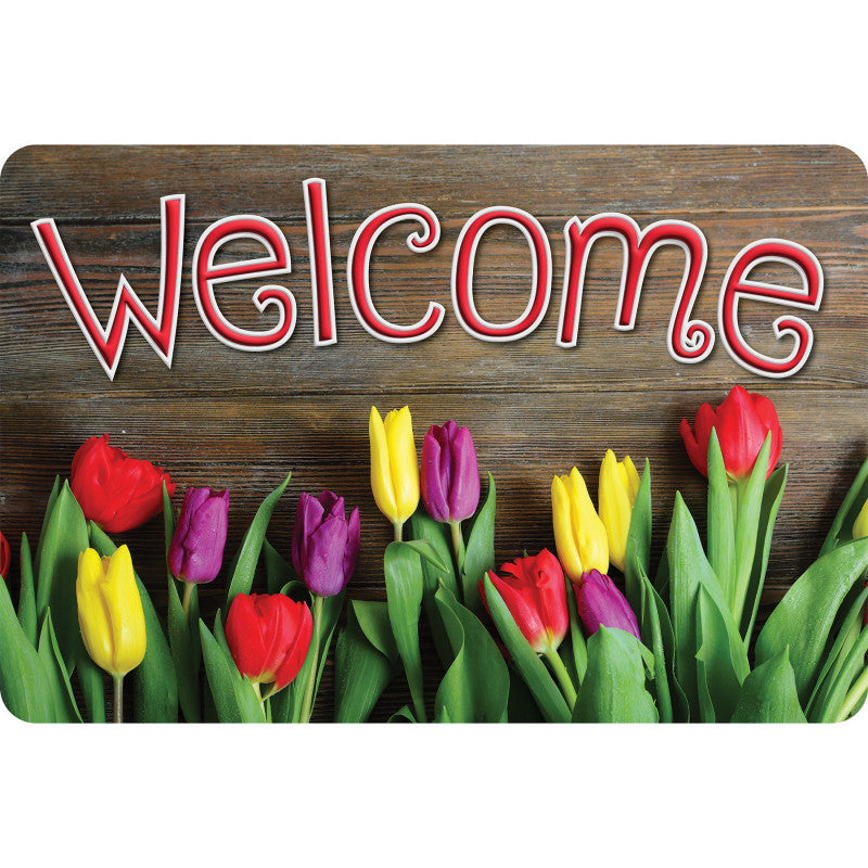 Welcome Mat 15.5X23.5In Tulips (Pack of 2)