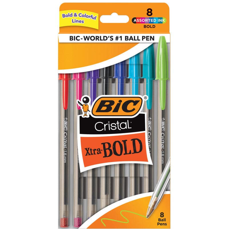 8Pk Cristal Xtra Bold Fashion Color (Pack of 12) - Pens - Bic