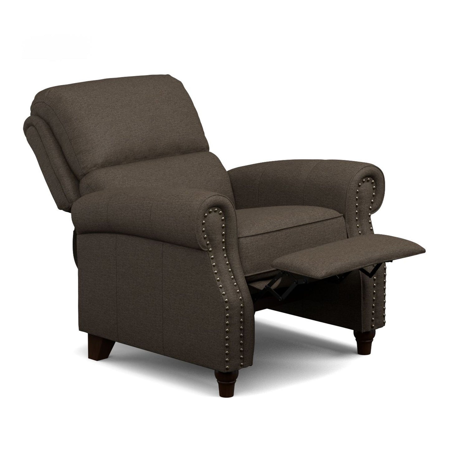 ProLounger Linen Push-Back Recliner - Brown