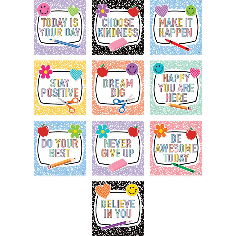 Cool School Positive Saying Accents (Pack of 8)