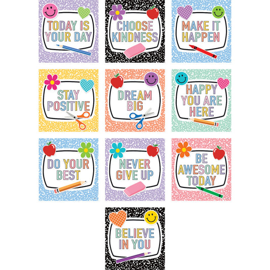 Cool School Positive Saying Accents (Pack of 8)