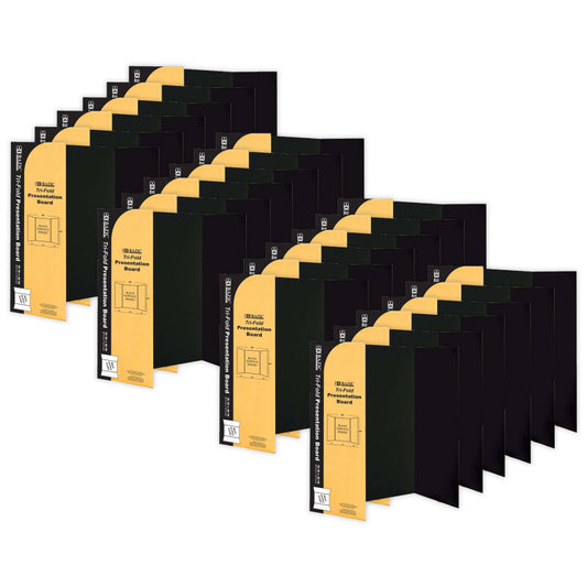 Black Trifold Present Board 24Ct 36 X 48In