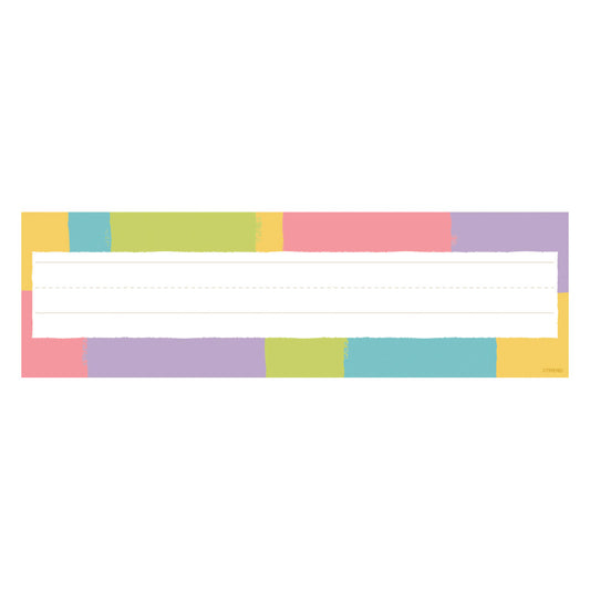 Cheerful Stripes Name Plates Desk Toppers (Pack of 10)