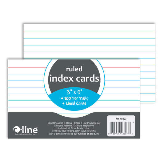 3 X 5 Index Cards White 100Ct (Pack of 12)