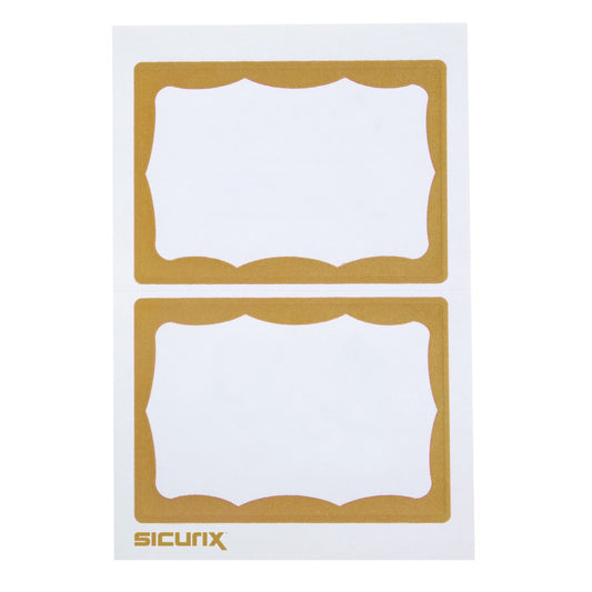 Adhesive Badge Gold Border 100/Pk (Pack of 10)