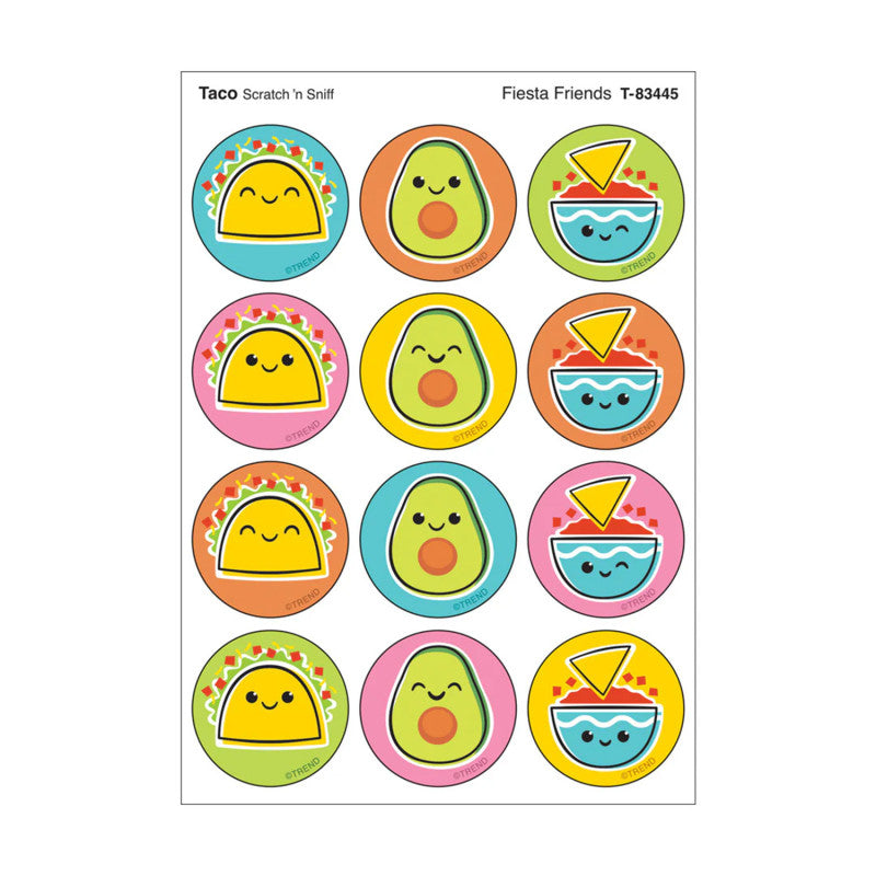 Stinky Stickers Taco Scent Fiesta Friends (Pack of 12)