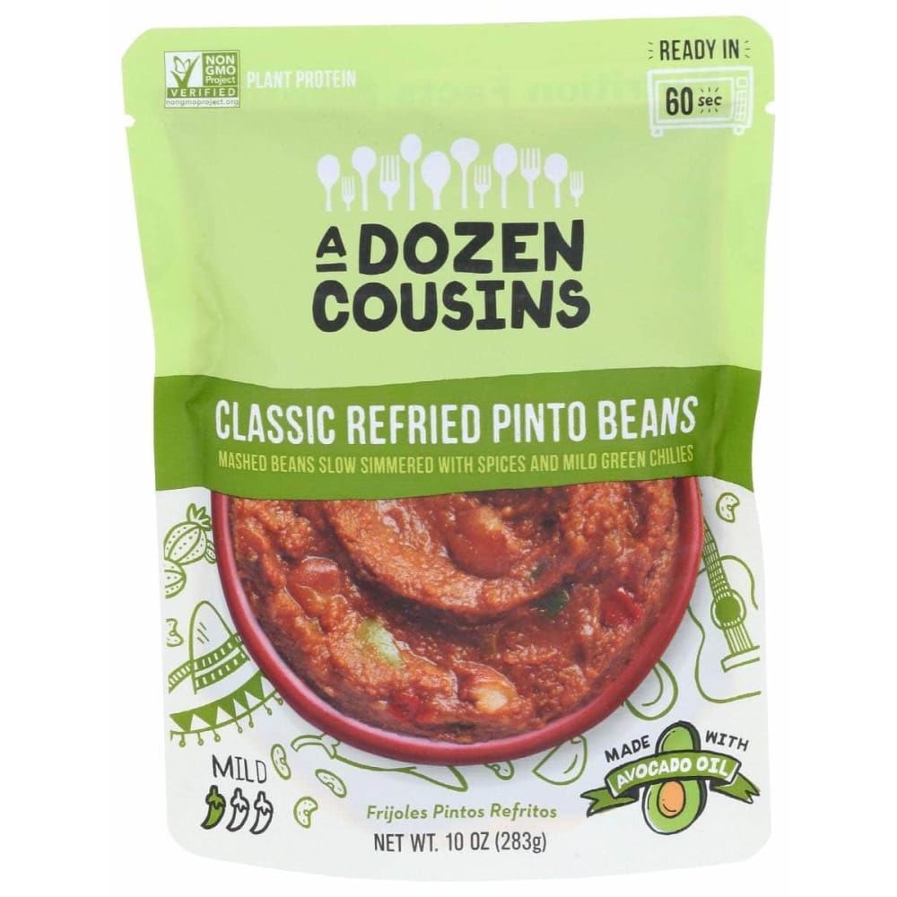 A DOZEN COUSINS Grocery > Meal Ingredients > Beans A DOZEN COUSINS Classic Refried Pinto Beans, 10 oz