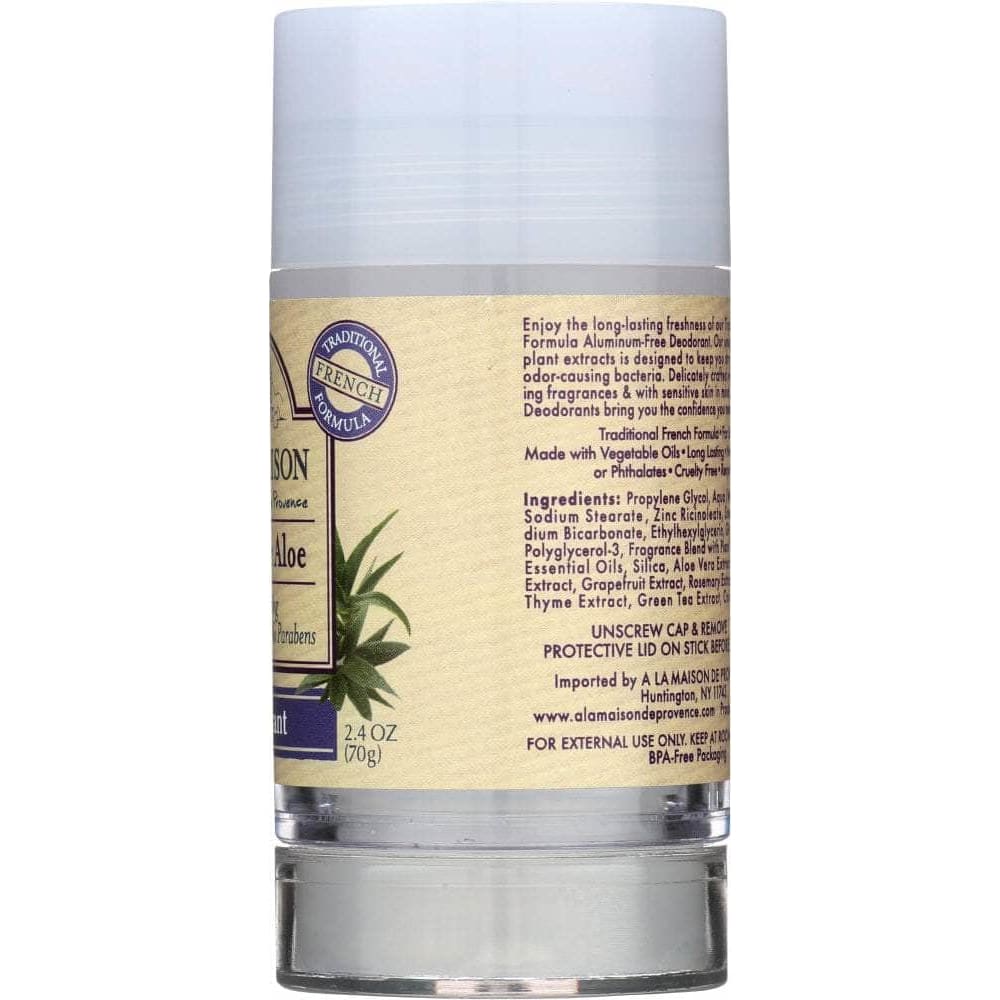 A LA MAISON DE PROVENCE A La Maison De Provence Deodorant Lavender Aloe, 2.4 Oz