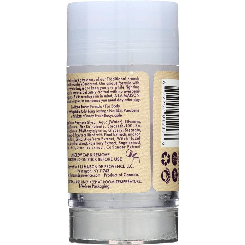 A LA MAISON DE PROVENCE A La Maison De Provence Deodorant Lavender Aloe, 2.4 Oz