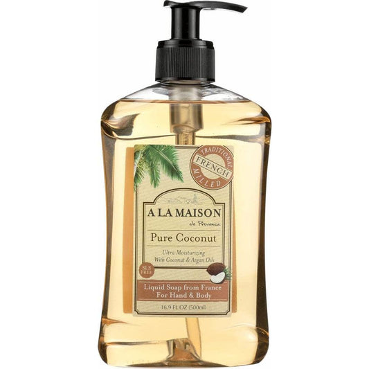 A LA MAISON DE PROVENCE A La Maison De Provence Hand & Body Liquid Soap Pure Coconut, 16.9 Oz