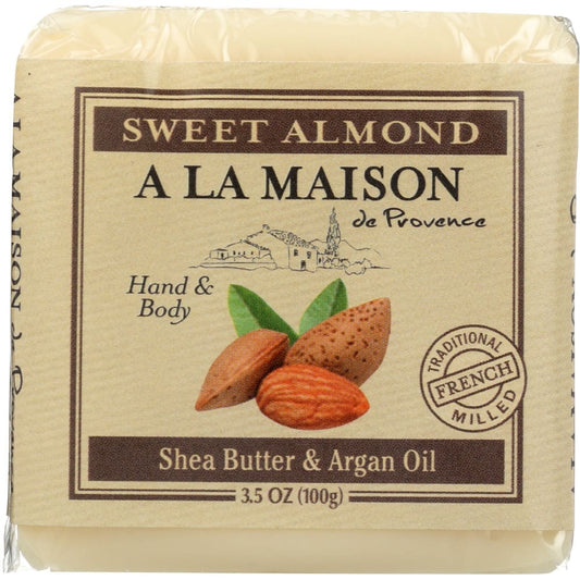 A LA MAISON DE PROVENCE: Sweet Almond Mini Soap Bar 3.5 oz (Pack of 6) - Beauty & Body Care > Soap and Bath Preparations > Soap Bar - A LA