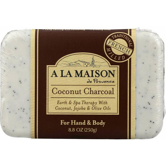 A LA MAISON DE PROVENCE A La Maison Soap Bar Earth Spa Coconut Charcoal, 8.8 Oz