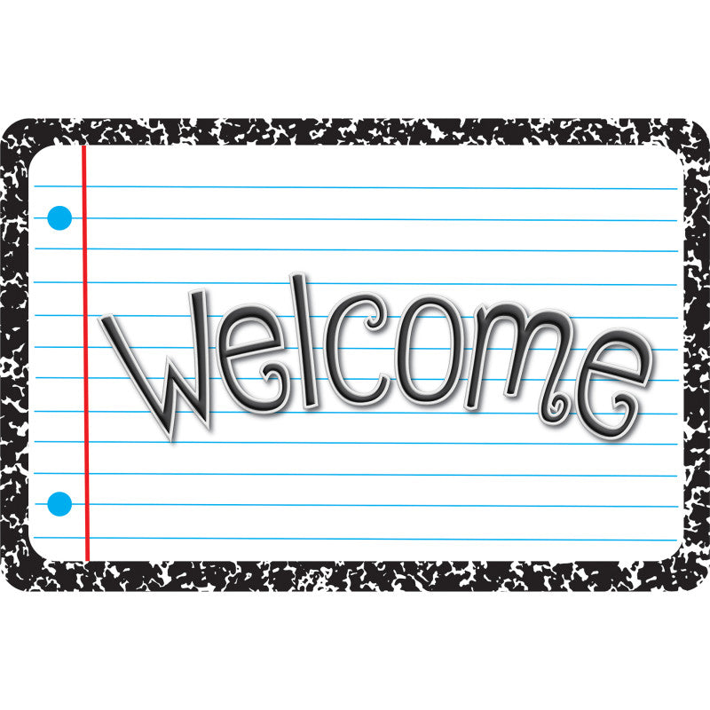 Welcome Mat White Composition 15.5 X 23.5In (Pack of 2)
