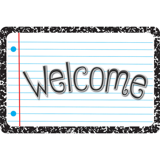 Welcome Mat White Composition 15.5 X 23.5In (Pack of 2)