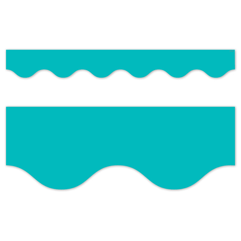 Core Decor Turquoise Wavy Ez Border (Pack of 8)