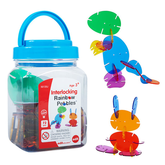 Interlock Rainbow Pebbles Mini Jar (Pack of 2)