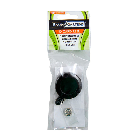 Id Card Reel Black (Pack of 12)