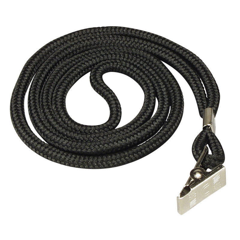 Std Lanyard with Clip Black (Pack of 12)