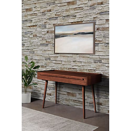 Abbyson Ana 48 Wide Wood Writing Desk - Brown - Home/Furniture/Office Furniture/Office Chairs Desks & Mats/ - Abbyson