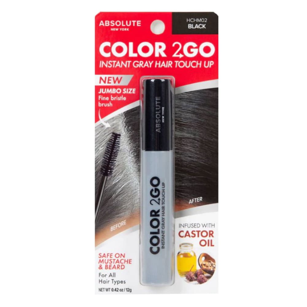 ABSOLUTE Color 2 Go Instant Root Touch Up Hair Mascara - Black - Absolute