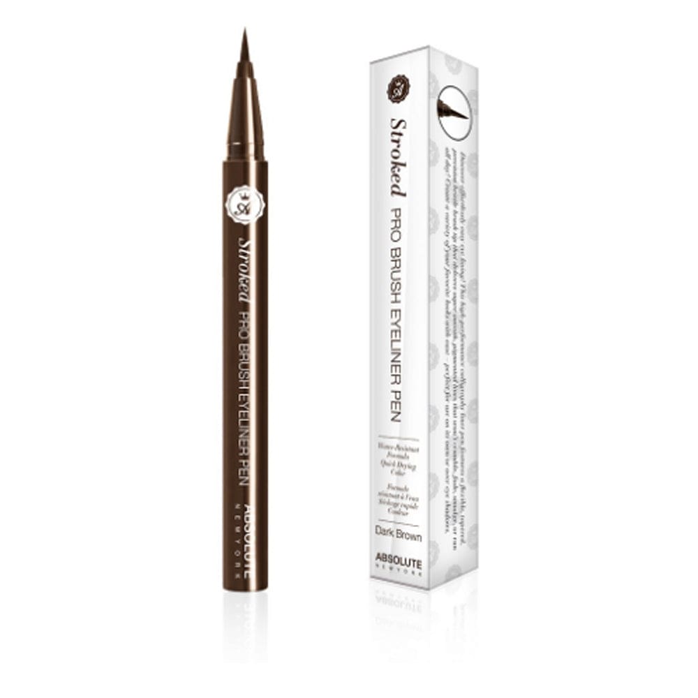 ABSOLUTE Stroked Pro Brush Eyeliner Pen - Dark Brown