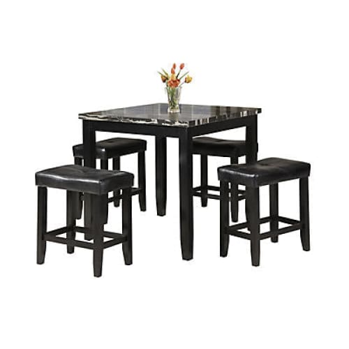 Acme Blythe 5-Pc. Counter-Height Set - Black - Home/Furniture/Kitchen & Dining Room Furniture/Dining Room Sets/ - Acme