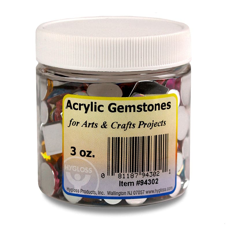 Acrylic Gemstones 3 Oz (Pack of 6) - Art & Craft Kits - Hygloss Products Inc.