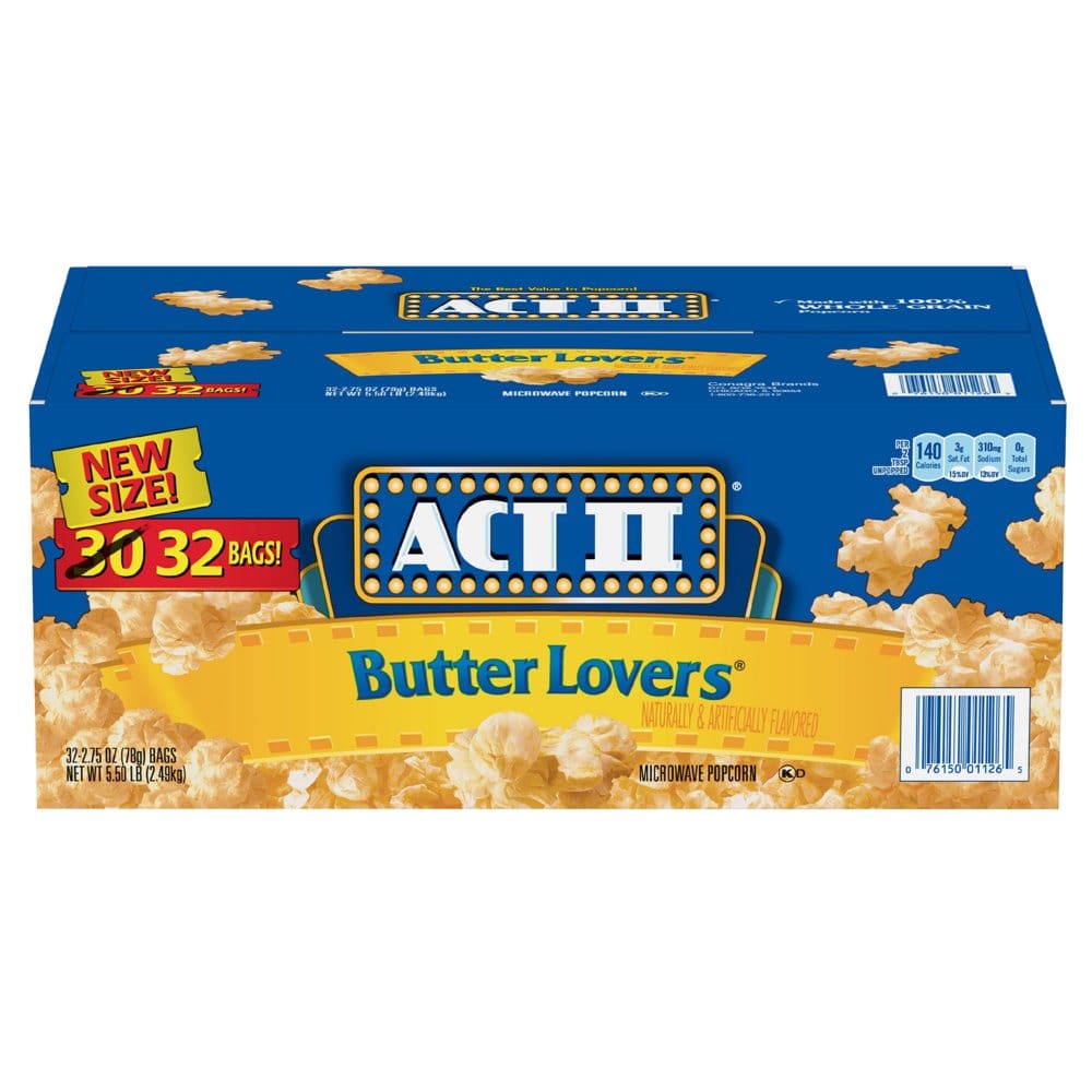 ACT II Butter Lovers Microwave Popcorn (2.75 oz. 32 pk.) - Bulk Pantry - ACT II