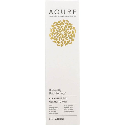 ACURE Acure Brilliantly Brightening Cleansing Gel, 4 Fl Oz