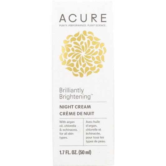 ACURE Acure Brilliantly Brightening Night Cream, 1.7 Fl Oz