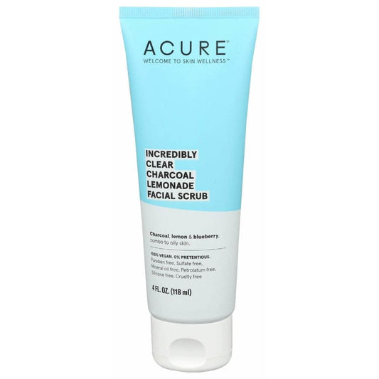 ACURE Acure Incredibly Clear Charcoal Lemonade Facial Scrub, 4 Fo