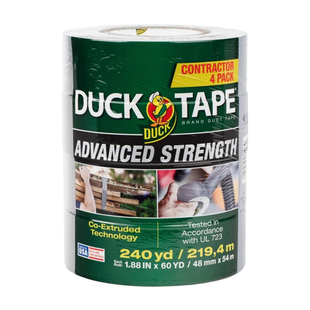 Advanced Strength Duck Tape Silver 4 Pack 1.88 in. x 60 yd. - Tape & Adhesives - Advanced