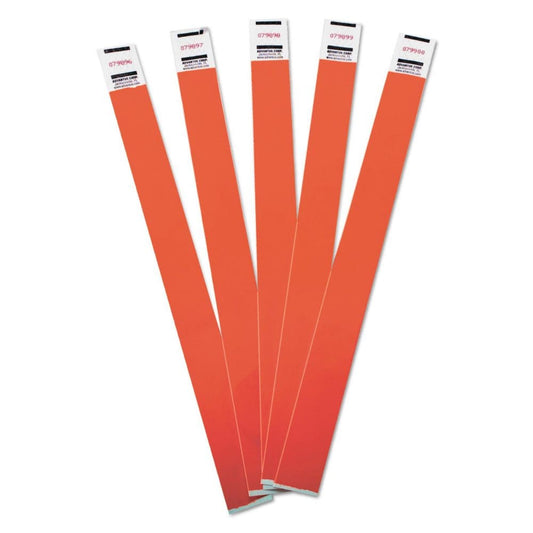 Advantus - Crowd Management Wristbands Sequentially Numbered Red - 500/Pack - Money Handling & Cash Registers - Advantus