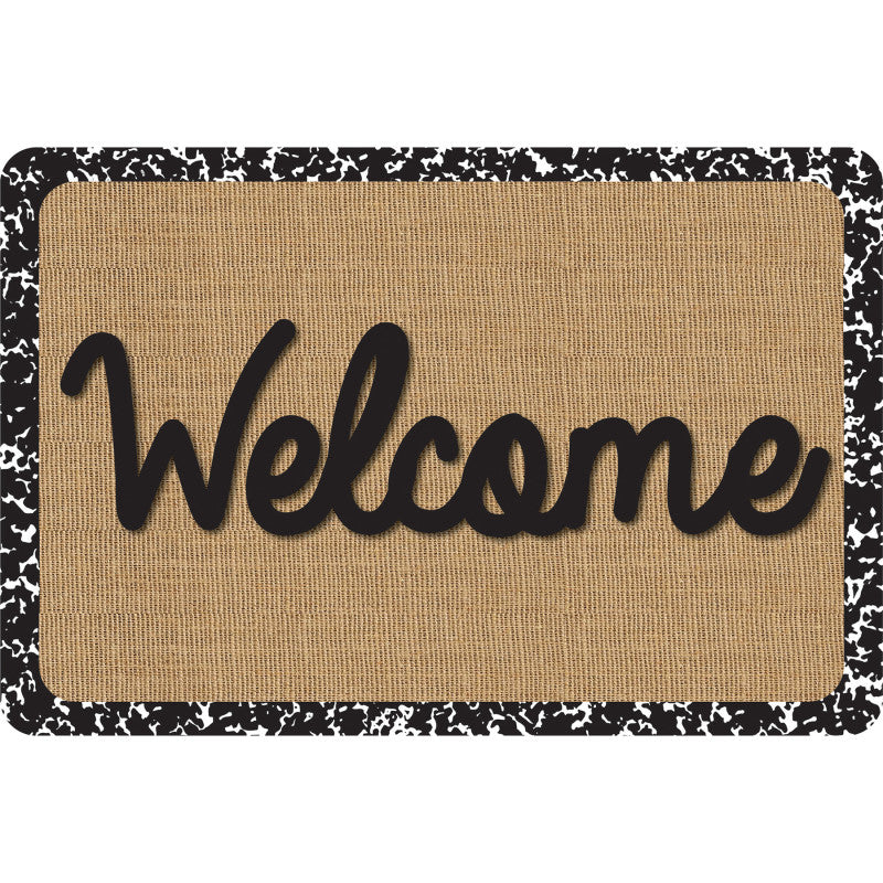 Welcome Mat Burlap Composition 15.5 X 23.5In (Pack of 2)