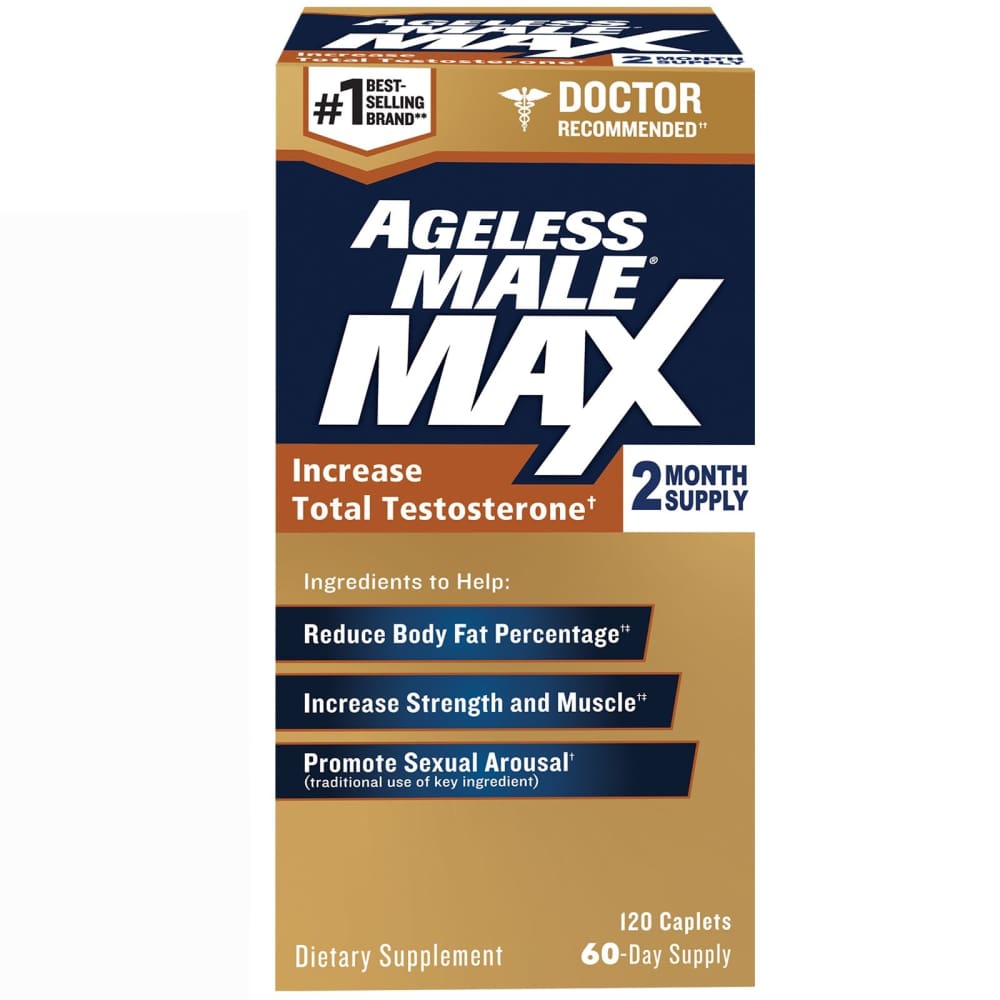 Ageless Male Max Total Testosterone and Nitric Oxide Booster 120 ct. - Ageless