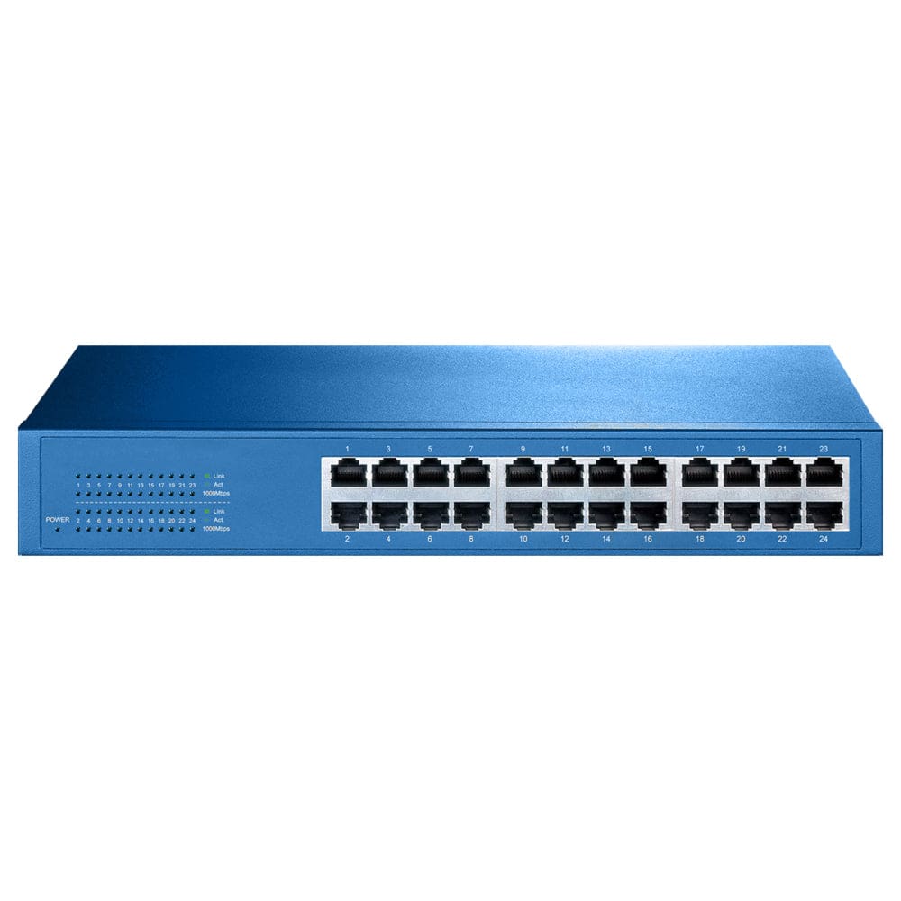 Aigean 24-Port Network Switch - Desk or Rack Mountable - 100-240VAC - 50/ 60Hz - Communication | Mobile Broadband - Aigean Networks
