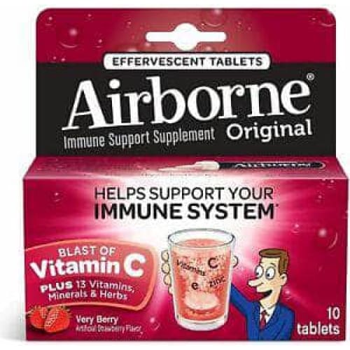 AIRBORNE Airborne Effervescent Tablets Very Berry, 10 Pc
