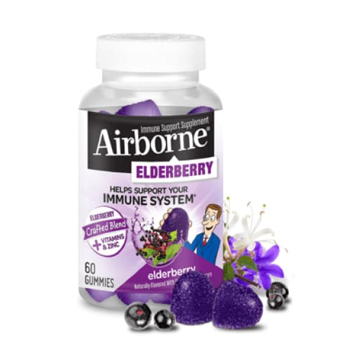 AIRBORNE AIRBORNE Elderberry Immune Support Gummies, 60 un